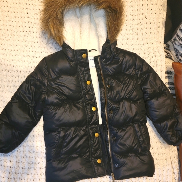 Old navy winter jacket 4t black bubble coat - Picture 3 of 8